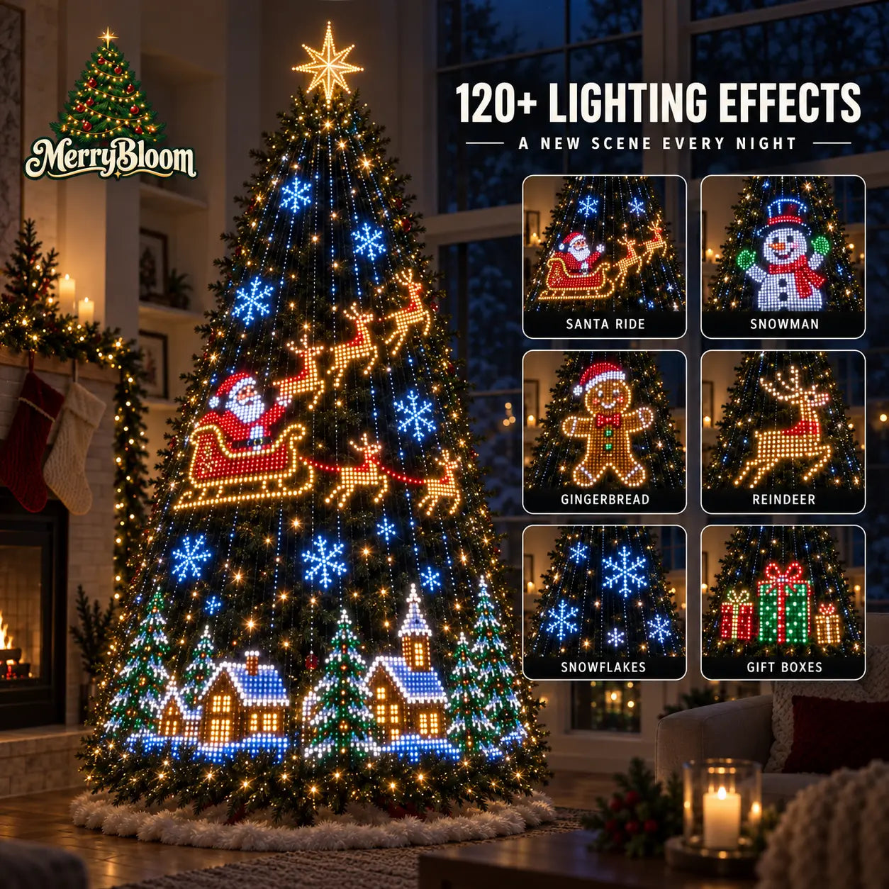 AuroraTree custom patterns and animated messages